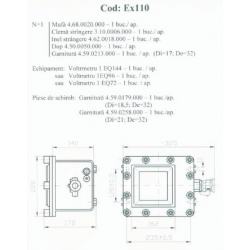 Cutie cu voltmetru, Cod Ex 110