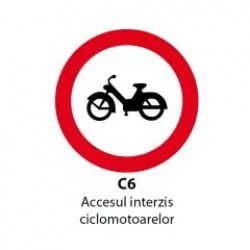 Accesul interzis ciclomotoarelor, Indicator rutier