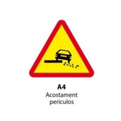Acostament periculos (U4), Indicator rutier