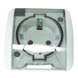 Alsu Priza Alb Capac Transparent CP PT