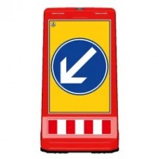 Baliză reflectorizantă OCOLIRE STÂNGA, 7.50kg, înălțime 90cm, folie față-verso 60x40cm