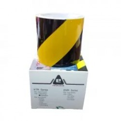 Bandă adezivă reflectorizantă, galben/negru, 10cm x 10m