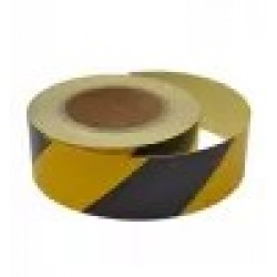 Bandă adezivă reflectorizantă, galben/negru, 5cm x 46m