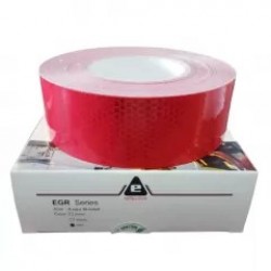 Bandă adezivă reflectorizantă tip fagure, roșu, 5cm x 30m