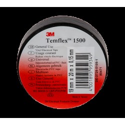 BANDA IZOLATIE TEMFLEX 1500 20M/19MM NEGRU