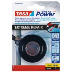 Banda izolatoare de reparatie extrema tesa, neagra, 2.5 m x 19 mm