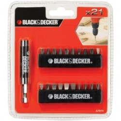 Black & Decker  A7074 - Set capete de insurubare, mixte, 21 bucati