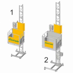 Bob Lift Elsa PM-M 10 (Persoane/Materiale), sarcina maxima 2.000 kg, dimensiuni maxime cabina 3.16 x 1.00 m, inaltime maxima 160 m.
