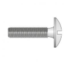 BOLT FILETAT M6 CU CAP SLOT SEMIROTUND FARA SAIBE SI PIULITE, OTEL, ZINCAT