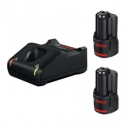 Bosch  1600A019R8 - Set 2 acumulatori si incarcator, Li-Ion, 12 V, 2 Ah