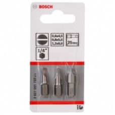 Bosch  2607001750 - Set capete de insurubare, profil plat 0.6x4.5, 0.8x5.5, 1.2x8 mm, 3 bucati