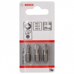 Bosch  2607001753 - Set capete de insurubare, profil PZ1, PZ2, PZ3, 3 bucati