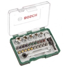 Bosch  2607017160 - Set capete de insurubare si chei tubulare, mixte, 27 bucati