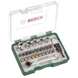 Bosch  2607017160 - Set capete de insurubare si chei tubulare, mixte, 27 bucati