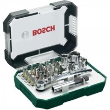 Bosch  2607017322 - Set capete de insurubare si chei tubulare, mixte, 26 bucati