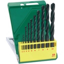 Bosch  2607019442 - Set burghie metal, HSS-R, 1-10  mm, tija cilindrica, 10  bucati