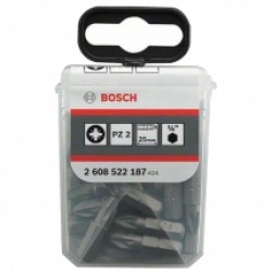 Bosch  2608522187 - Set capete de insurubare, profil PZ2, 25 bucati