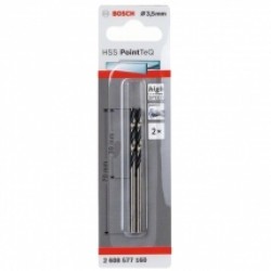 Bosch  2608577160 - Set burghie metal, HSS-PointTeq, 3.5  mm, tija cilindrica, 2  bucati