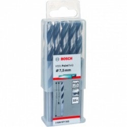 Bosch  2608577243 - Set burghie metal, HSS-PointTeq, 7.5  mm, tija cilindrica, 10  bucati