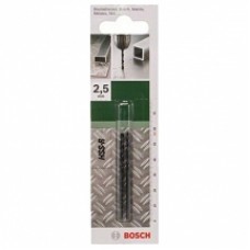 Bosch  2609255003 - Set burghie metal, HSS-R, 2.5  mm, tija cilindrica, 2  bucati