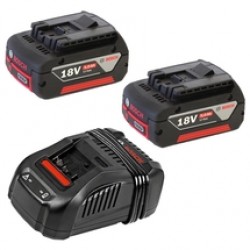 Bosch  2x GBA 18 V + GAL 1880 CV - Set 2 acumulatori si incarcator, Li-Ion, 18 V, 5 Ah