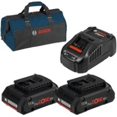 Bosch  2x ProCORE + GAL 1880 CV + 1619BZ0100 - 2x Acumulator, Li-Ion, 18 V, 4 Ah + Incarcator + Geanta textila
