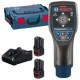 Bosch  D-tect 120 - Detector de metale, 120 mm + Set 2 acumulatori si incarcator, Li-Ion, 12 V, 3 Ah