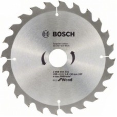 Bosch  Eco for Wood - Set panze fierastrau circular, lemn, 190x30x2.2 mm, 24 dinti, 2 bucati