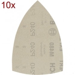 Bosch  EXPERT M480 - Foaie abraziva delta,  100x150 mm, granulatie 240, fara gauri, 10  buc