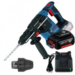 Bosch  GBH 18V-26 F - Rotopercutor SDS-Plus, 2.6 J, mandrina interschimbabila + Acumulator, Li-Ion, 18 V, 4 Ah  + Incarcator