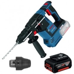Bosch  GBH 18V-26 F - Rotopercutor SDS-Plus, 2.6 J, mandrina interschimbabila + Acumulator, Li-Ion, 18 V, 5 Ah