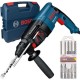 Bosch  GBH 2-26 DRE - Rotopercutor SDS-Plus, 800 W, 2.7 J, valiza plastic + Set burghie SDS-Plus, 6-10  mm, 5 bucati
