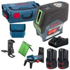 Bosch  GCL 2-50 CG - Nivela laser cu linii si puncte, 2 linii laser, 20 m, valiza speciala + Set 2 acumulatori si incarcator, Li-Ion, 12 V, 2 Ah