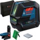 Bosch  GCL 2-50 G + RM 10 - Nivela laser cu linii si puncte, 2 linii laser, 15 m, 2 puncte laser, 10 m, +/-0.3 mm/m, suport perete, geanta textila