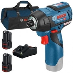 Bosch  GDR 12V-110 - Masina de insurubat cu impact, 110 Nm, M4-M12 + Set 2 acumulatori si incarcator, Li-Ion, 12 V, 2 Ah + Geanta textila