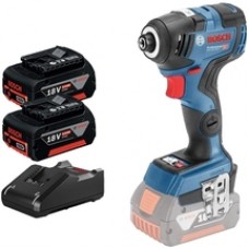 Bosch  GDR 18 V-200 C - Masina de insurubat cu impact, 200 Nm, M4-M12 + 2x Acumulator, Li-Ion, 18 V, 5 Ah + Incarcator