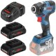 Bosch  GDR 18 V-200 C - Masina de insurubat cu impact, 200 Nm, M4-M12 + 2x Acumulator ProCORE, Li-Ion, 18 V, 4 Ah + Incarcator