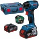 Bosch  GDR 18V-220 C - Masina de insurubat cu impact cu 2 acumulatori, Li-Ion, 18 V, 5 Ah, 220 Nm, M6-M16, valiza speciala, accesorii