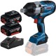 Bosch  GDS 18V-1050 H - Masina de insurubat cu impact, 1050 Nm, M10-M24 + 2x Acumulator, Li-Ion, 18 V, 5 Ah + Incarcator