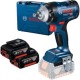 Bosch  GDS 18V-400 - Masina de insurubat cu impact, 400 Nm, M10-M20, valiza plastic + 2x  Acumulator, Li-Ion, 18 V, 5 Ah