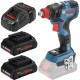 Bosch  GDX 18V-200 C - Masina de insurubat cu impact, 200 Nm, M4-M14 + 2x Acumulator ProCORE, Li-Ion, 18 V, 4 Ah + Incarcator
