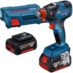 Bosch  GDX 18V-200 - Masina de insurubat cu impact cu 2 acumulatori, Li-Ion, 18 V, 4 Ah, 200 Nm, M6-M16, motor fara perii, valiza speciala
