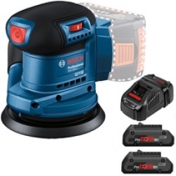 Bosch  GEX 185-LI  - Slefuitor cu excentric, 125 mm + Set 2 acumulatori si incarcator, Li-Ion, 18 V, 4 Ah
