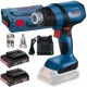Bosch  GHG 18V-50 - Suflanta cu aer cald, 300-500 grade C, valiza speciala + 2x Acumulator, Li-Ion, 18 V, 2 Ah + Incarcator