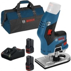 Bosch  GKF 12V-8 - Masina de frezat, 8 mm + Set 2 acumulatori si incarcator, Li-Ion, 12 V, 3 Ah + Geanta textila