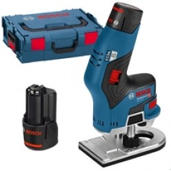 Bosch  GKF 12V-8 - Masina de frezat cu 2 acumulatori, Li-Ion, 12 V, 3 Ah, 8 mm, motor fara perii, reglaj fin, pornire lina, valiza speciala