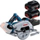 Bosch  GKS 18V-68 C - Fierastrau circular, 190x30 mm + 2x Acumulator, Li-Ion, 18 V, 5 Ah + Incarcator
