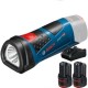 Bosch  GLI PocketLED - Lampa/Lanterna + Set 2 acumulatori si incarcator, Li-Ion, 12 V, 2 Ah