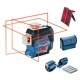 Bosch  GLL 3-80 C - Nivela laser cu linii, 30 m, +/-0.2 mm/m, 3 linii laser, fascicul rosu, proiectie 360 grade, geanta textila