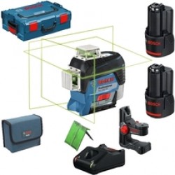 Bosch  GLL 3-80 CG - Nivela laser cu linii, 30 m, valiza speciala + Set 2 acumulatori si incarcator, Li-Ion, 12 V, 3 Ah